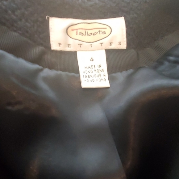Talbots black wool textured knit blazer jacket 4P - Picture 3 of 4